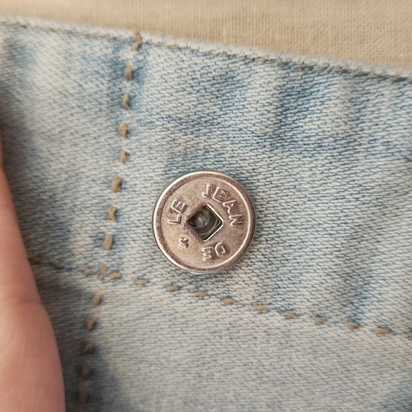 Marithe Francois Girbaud Light Blue Fitted Jean Jacket Size M - Picture 5 of 7